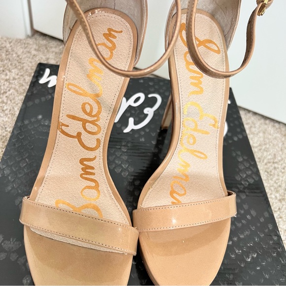 Sam Edelman Eleanor Patent Almond Heeled Sandals - Picture 5 of 11